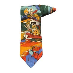 Hanna Barbera The Flintstones Fred Wilma Pebbles Bam Bam Cartoon Necktie